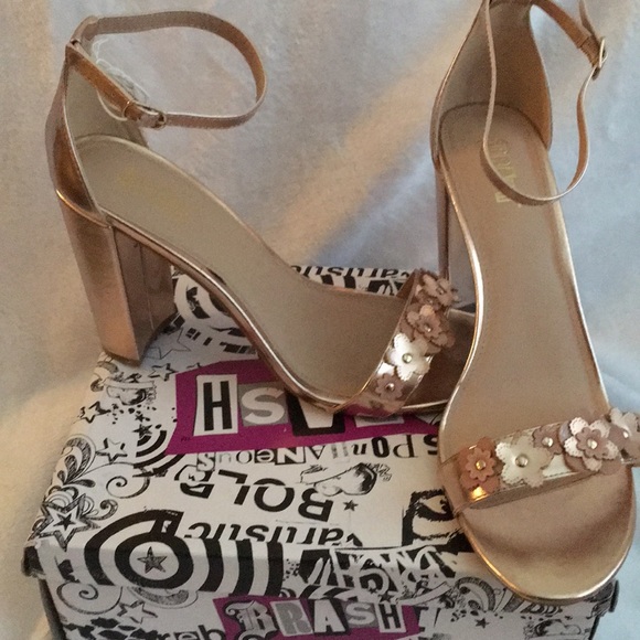 4 inch rose gold heels